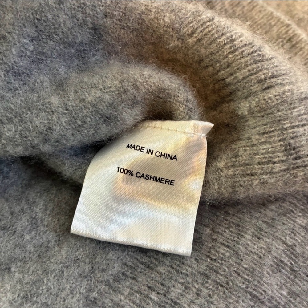 Quince Womens 100% Cashmere Crew Neck Sweater Heather Gray Luxury Medium Cozy - Picture 9 of 12